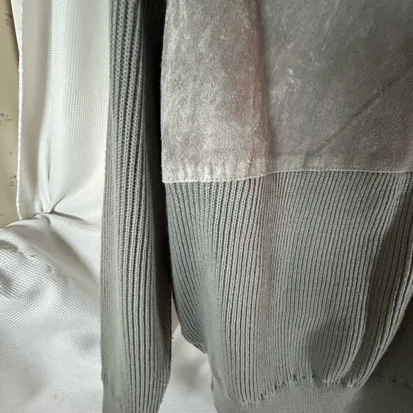 Sierra Ridge genuine leather suede gray sweater men’s - Picture 7 of 10
